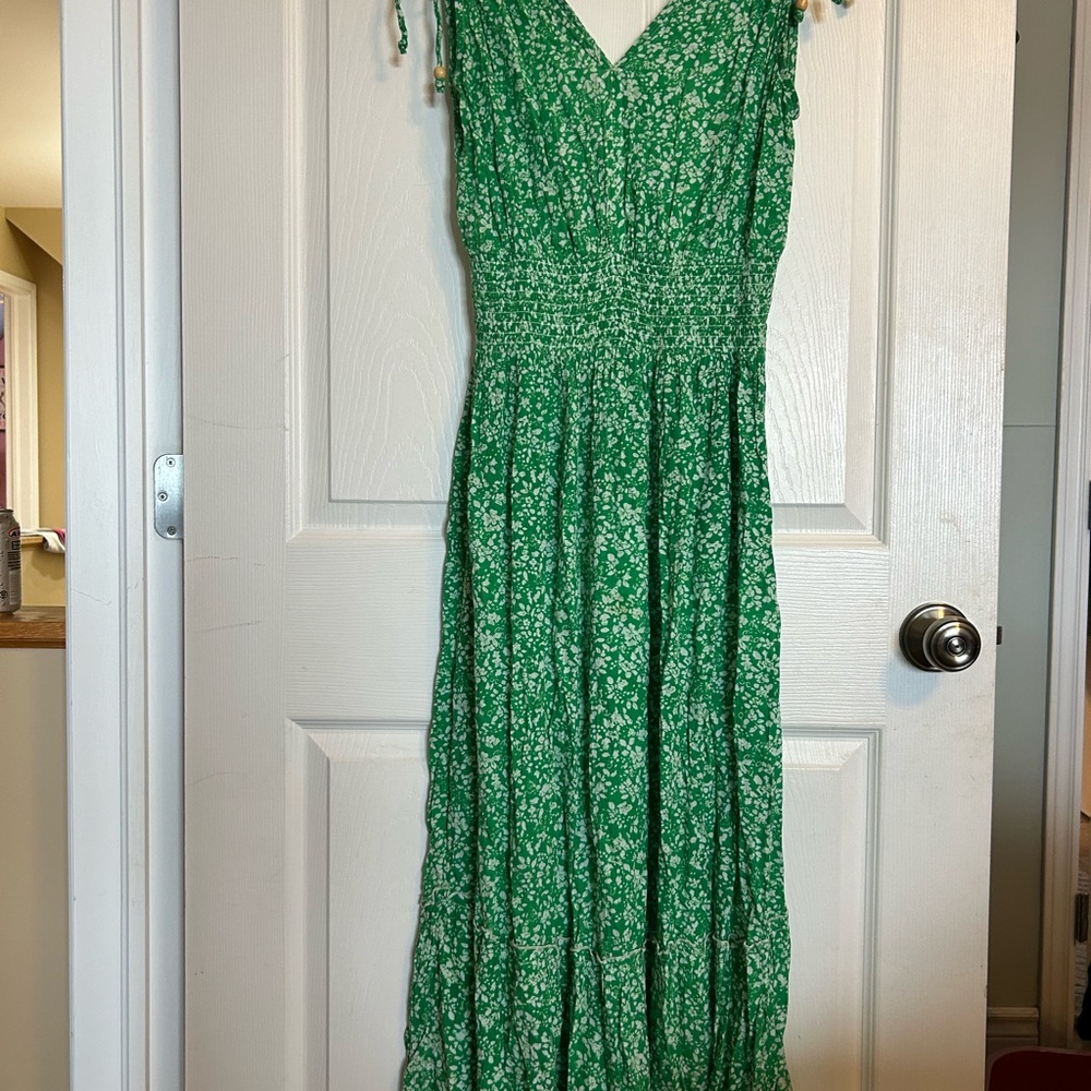 Green Floral Women's Dress